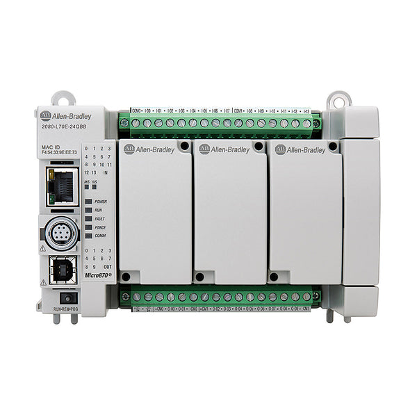 Allen Bradley 2080-L70E-24QBB Micro870 24 I/O ENet/IP Controller ...