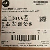 Allen Bradley 2198-D020-ERS3 Kinetix 5700 Dual Axis Inverter