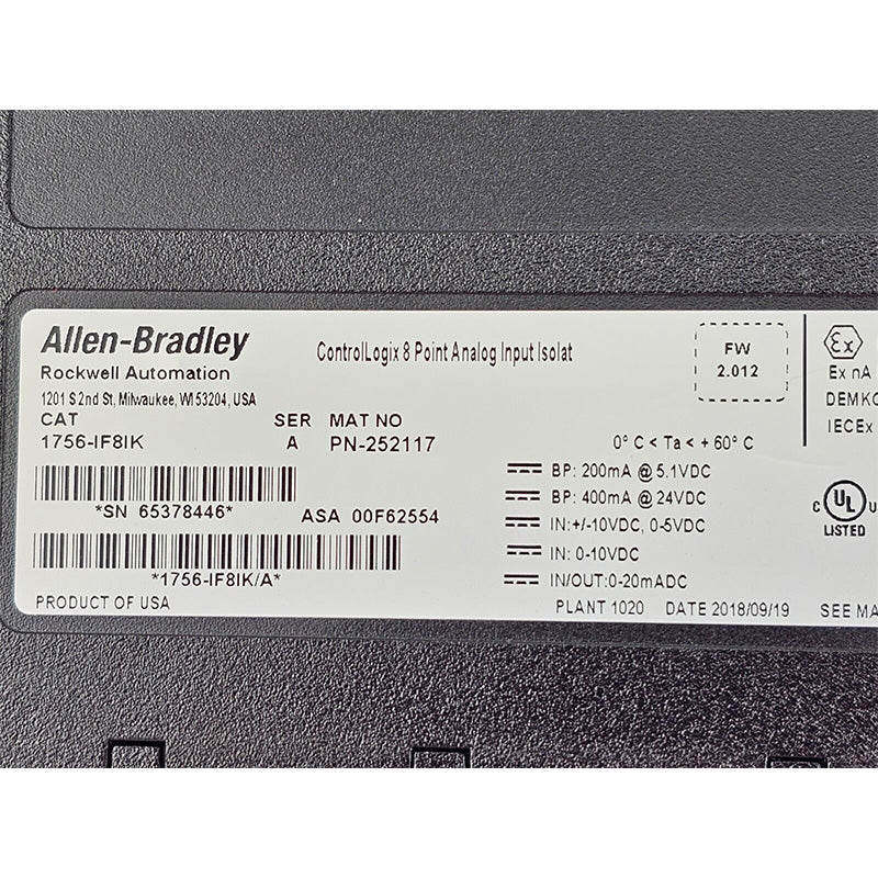 1756-IF8I | Allen-Bradley 8 Point Analog Input