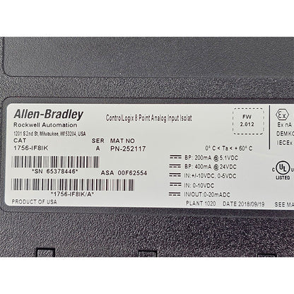 1756-IF8I | Allen-Bradley 8 Point Analog Input