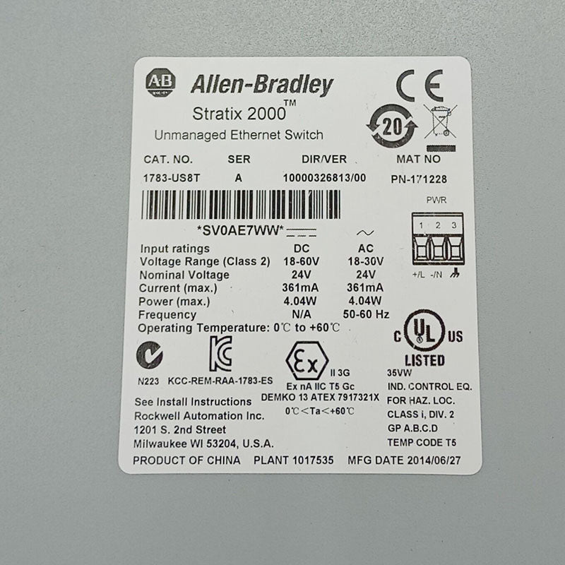 1783-US8T Allen-Bradley | Stratix 2000 8T Port Unmanaged Switch