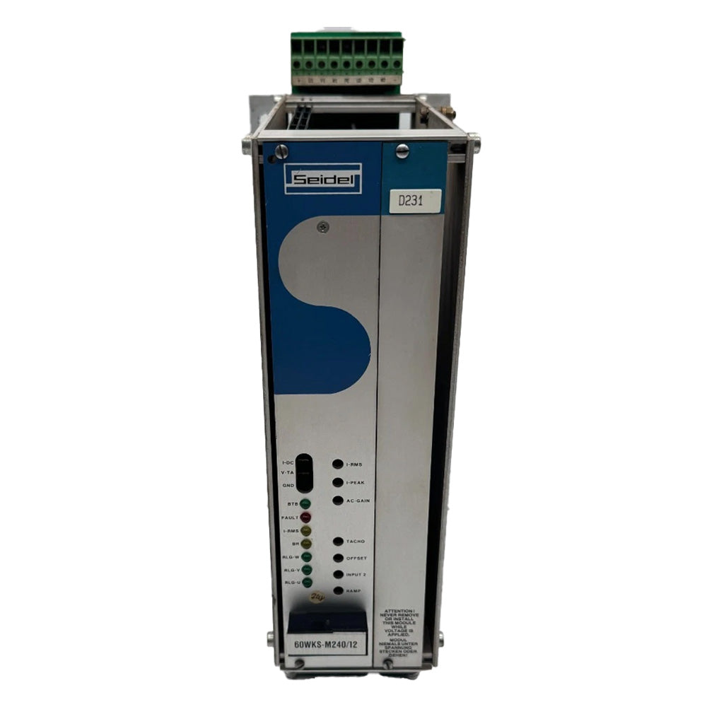 Kollmorgen Seidel 60WKS-M240/12 Analog Servo Amplifier | 240 V, 12 A Rated Output | for SM Series Synchronous Servo Motors