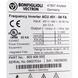 BONFIGLIOLI VECTRON ACU 401-09 FA Frequency Inverter Part No.603408000, Original