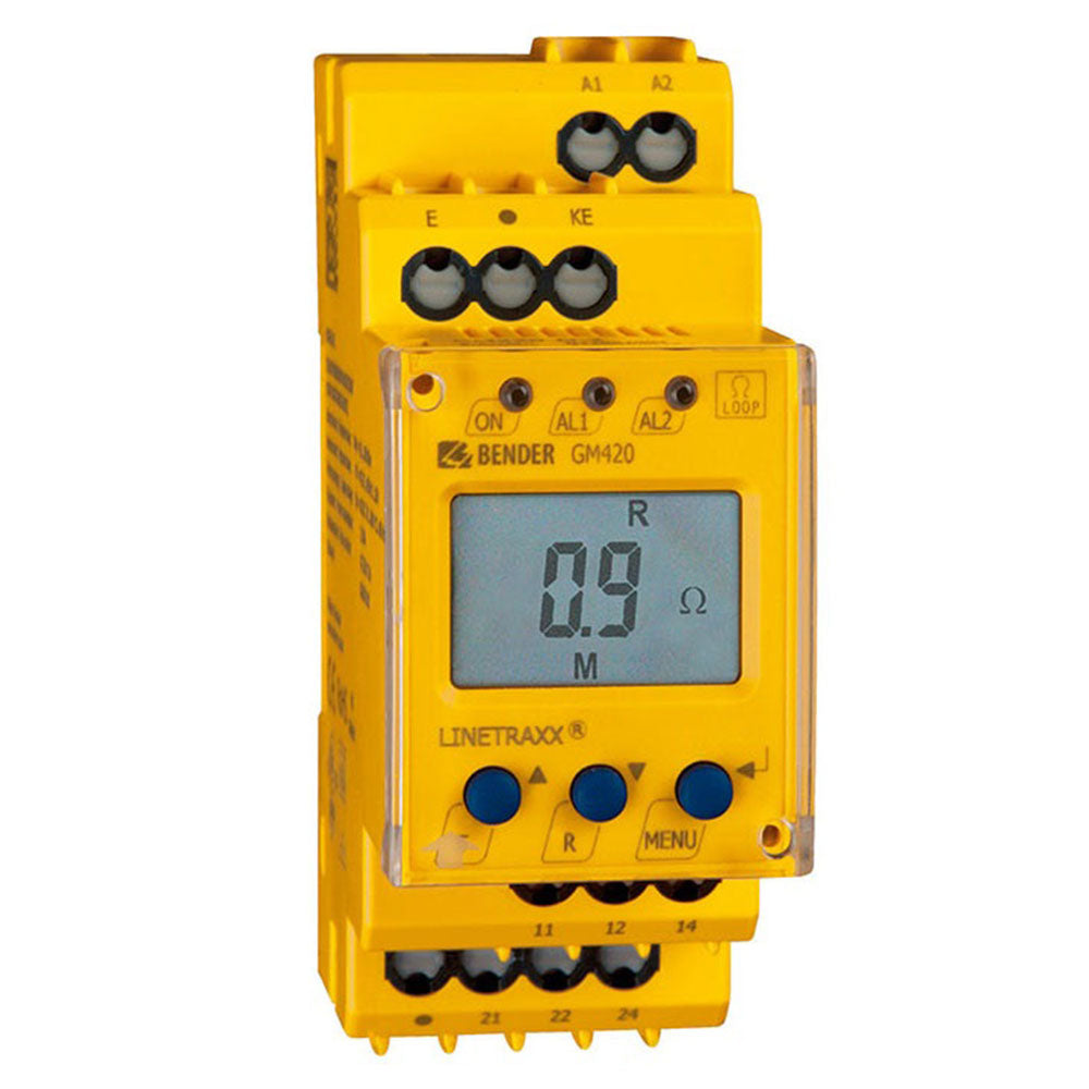 Bender GM420-D-2 AC 70-300V DC 70-300V 15-460Hz 0-100 Ohm Loop Monitor for AC Systems