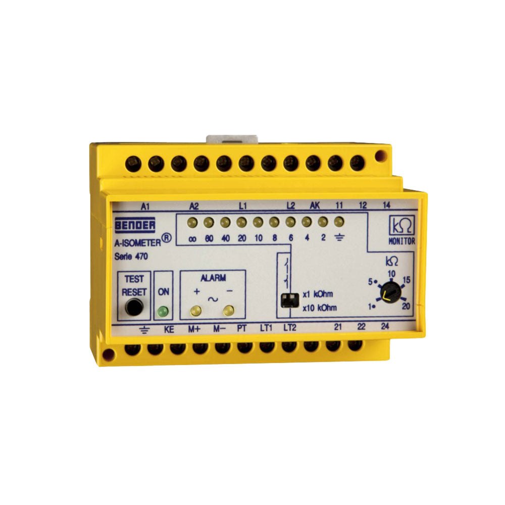 Bender IR470LY-4021 793V 1-200kOhm Insulation Monitor for AC IT Systems