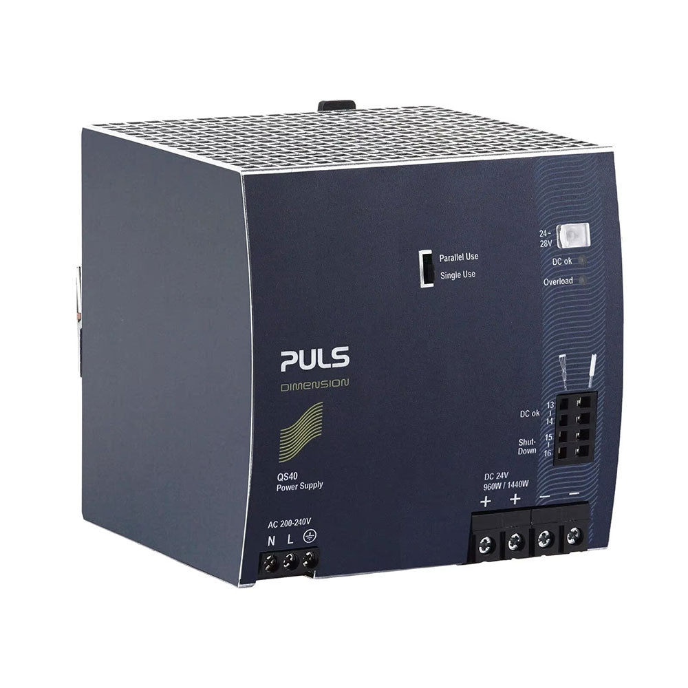 PULS QS40.244 24V 40A 960W Single Phase DIN Rail Power Supply 200-240V AC