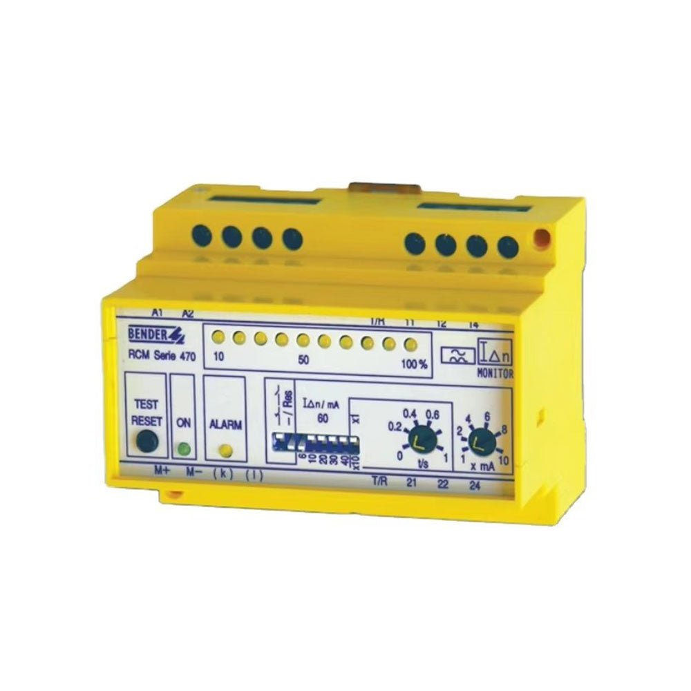 Bender RCM470LY-21 DC 9.6-84V 40-400Hz 10mA-10A Residual Current Monitor for TN TT Systems
