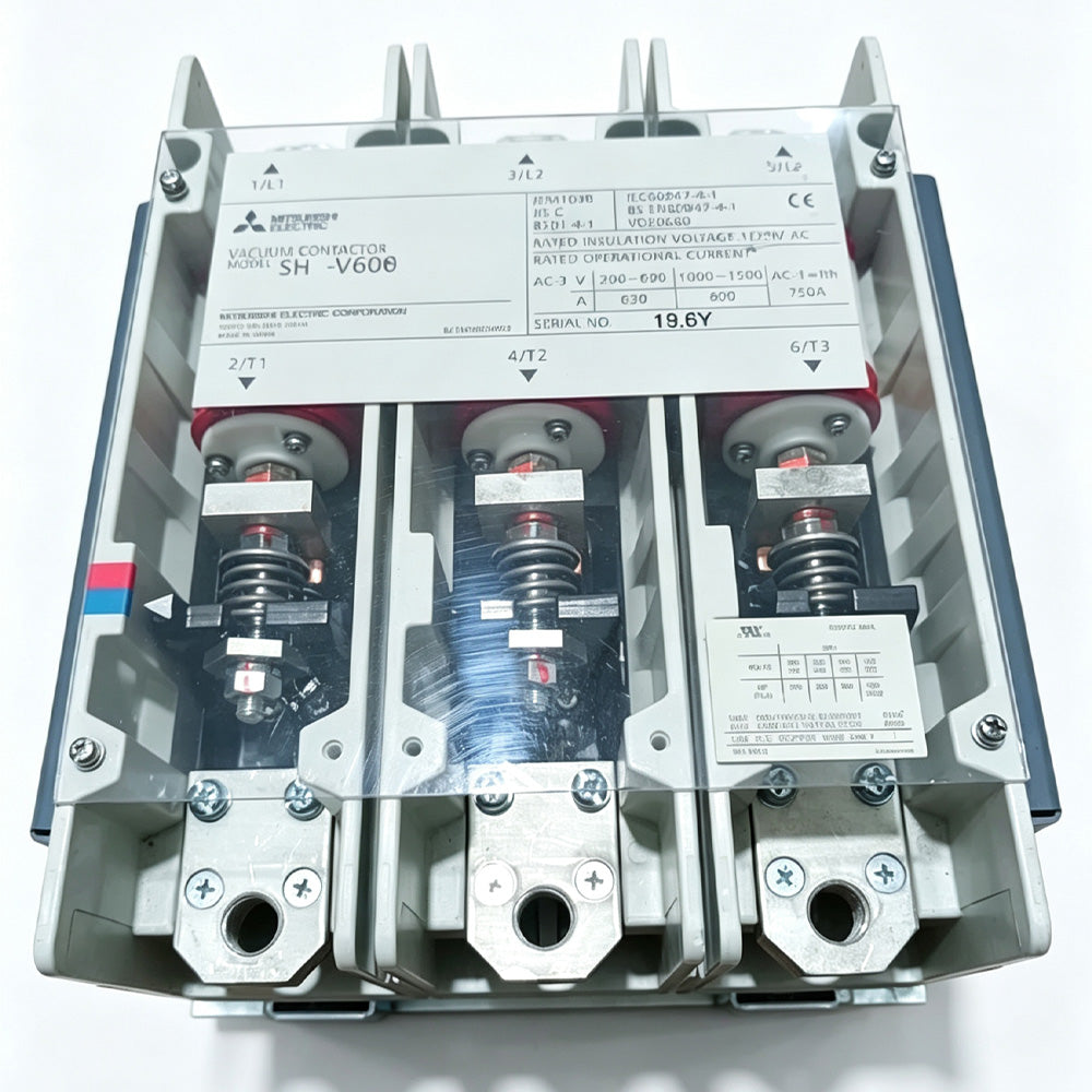 Mitsubishi Electric SH-V600 Vacuum Electromagnetic Contactor | 630 A, AC-3, 3-Pole | Coil AC 200-240 V | SH-V Series