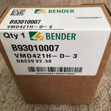 Bender VMD421H-D-3 500V 15-460Hz Voltage Monitoring Relay for 3AC Systems