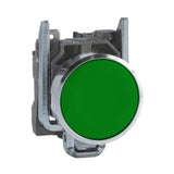 Schneider XB4BA31 22mm Green Push Button – 1NO Momentary Flat Head
