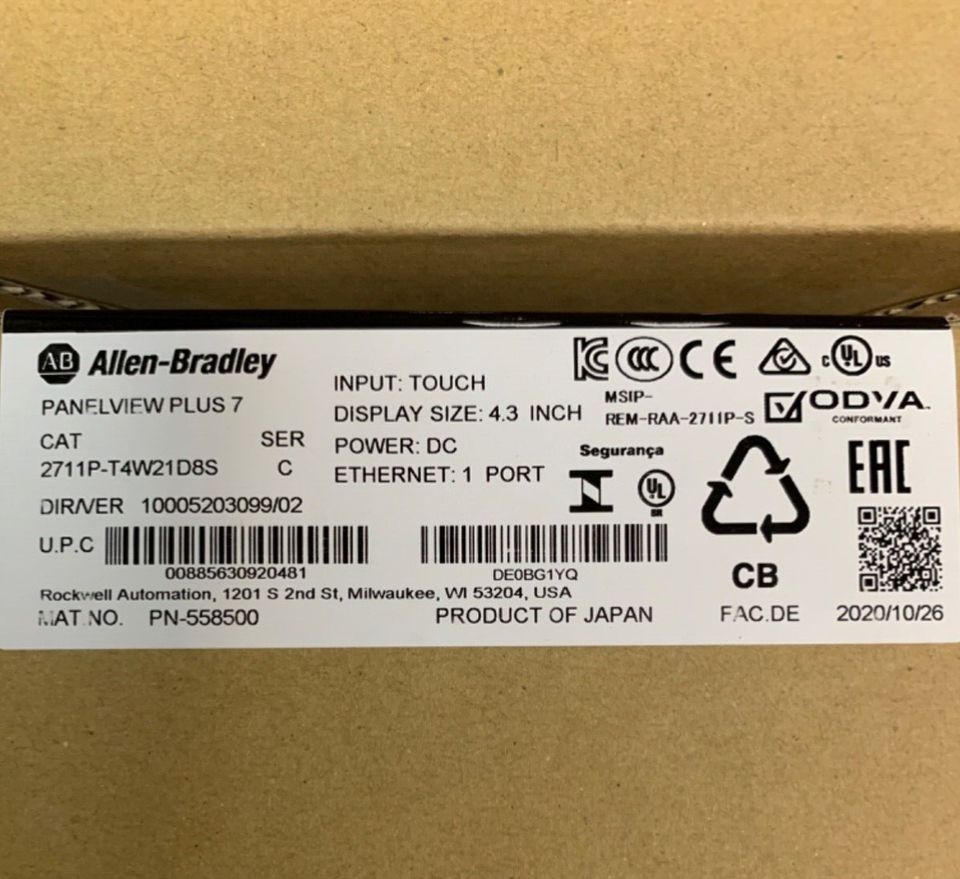 2711P-T4W21D8S | Allen-Bradley PanelView Plus 7 Standard 4 W Terminal